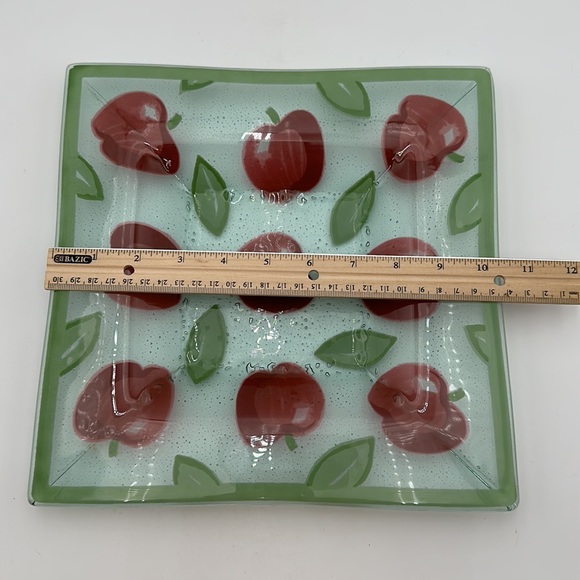 Vintage Blown Glass Red Apple Dish- - Picture 15 of 16